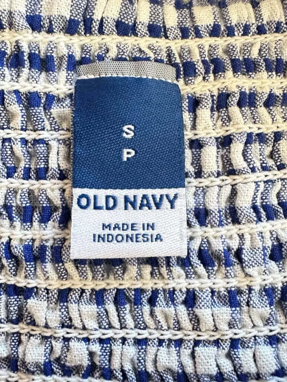 Old Navy Navy White Gingham Tiered Sundress Sleeveless Summer Dress Small